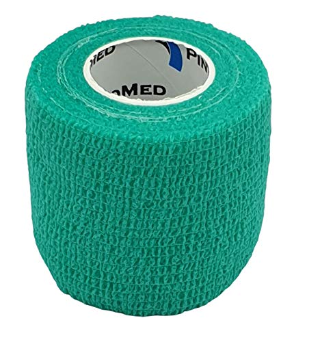 No más pobres adherencia - VERDE - Vendaje estirada 6 rollos x 5 cm x 4,5 m autoadhesivo flexible vendaje, calidad profesional, primeros auxilios Deportes Wrap Vendas - Pack de 6