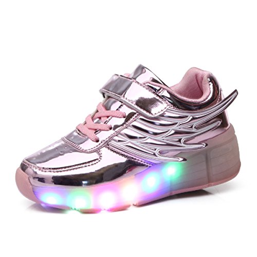 No Recargable Unisex Led Luz Automática de Skate Zapatillas con Ruedas Zapatos Patines Deportes Zapatos para Niños Niñas