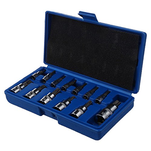 Noblik Juego de 13 puntas Torx a prueba de manipulaciones para llaves de vaso de 1/4 3/8 y 1/2 pulgadas T8 – T70 AT724 Noblik Juego de 13 puntas Torx a prueba de manipulaciones para llaves de vaso de 1/4 3/8 y 1/2 pulgadas T8 – T70 AT724