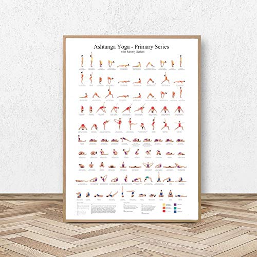 NOBRAND Ashtanga Primary Series Yoga Poster Canvas Art Prints Yoga Room Wall Art Decor Girls Fitness Gifts Gym Art Painting Decoration-40X60cm sin Marco NOBRAND Ashtanga Primary Series Yoga Poster Canvas Art Prints Yoga Room Wall Art Decor Girls Fitness Gifts Gym Art Painting Decoration-40X60cm sin Marco