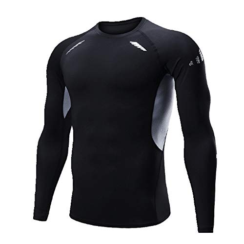 NOBRAND Fitness Ropa de hombre deportes al aire libre secado rápido camiseta de manga corta elástico mallas NOBRAND Fitness Ropa de hombre deportes al aire libre secado rápido camiseta de manga corta elástico mallas