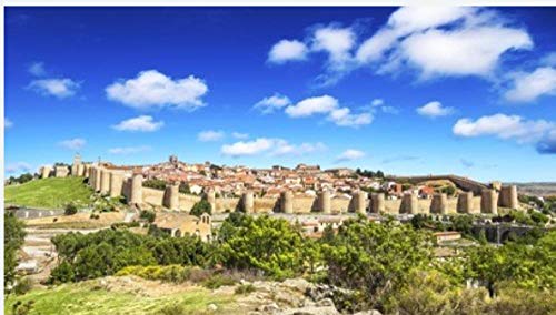 NOBRAND Rompecabezas Rompecabezas 1000 Piezas Vista Panorámica De La Histórica Ciudad De Ávila Castilla Y León España Puzzle De 1000 Piezas