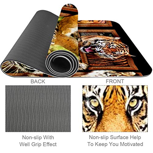 NOBRAND Tiger - Esterilla de yoga (6 mm, extra gruesa, antideslizante, para todos los tipos de yoga, pilates y entrenamientos de suelo (72 x 24 pulgadas) NOBRAND Tiger - Esterilla de yoga (6 mm, extra gruesa, antideslizante, para todos los tipos de yoga, pilates y entrenamientos de suelo (72 x 24 pulgadas)