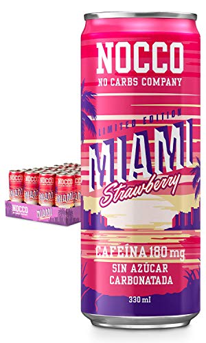 NOCCO BCAA Fresa (Miami) 24 x 330ml Bebida energética funcional sin azúcar No Carbs Company Enriquecida con vitaminas Con o sin cafeína Bebidas funcionales de sabores para la salud NOCCO BCAA Fresa (Miami) 24 x 330ml Bebida energética funcional sin azúcar No Carbs Company Enriquecida con vitaminas Con o sin cafeína Bebidas funcionales de sabores para la salud