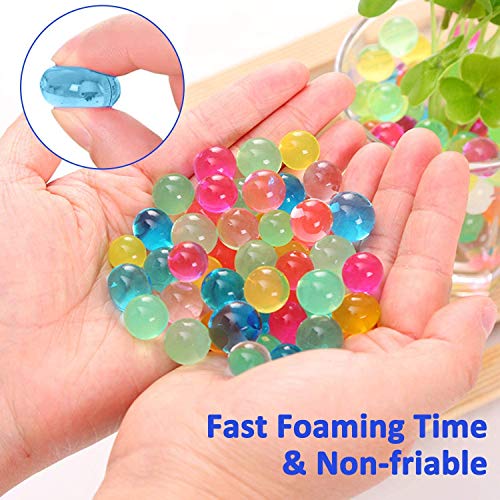 NOCHME Bolas De Gel De Agua Colores, 50000 Pcs Perlas No Tóxicas Crecen En Agua,Perla Bolitas De Cristal De Agua De Suelo De Gel para Decoración, Plantas, Flores (5 Globos Adicionales Incluidos) NOCHME Bolas De Gel De Agua Colores, 50000 Pcs Perlas No Tóxicas Crecen En Agua,Perla Bolitas De Cristal De Agua De Suelo De Gel para Decoración, Plantas, Flores (5 Globos Adicionales Incluidos)