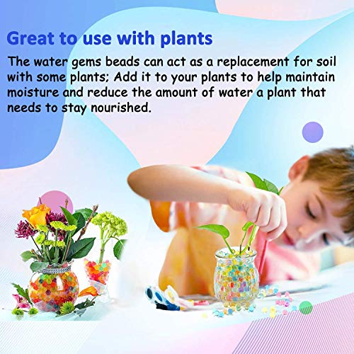 NOCHME Bolas De Gel De Agua Colores, 50000 Pcs Perlas No Tóxicas Crecen En Agua,Perla Bolitas De Cristal De Agua De Suelo De Gel para Decoración, Plantas, Flores (5 Globos Adicionales Incluidos) NOCHME Bolas De Gel De Agua Colores, 50000 Pcs Perlas No Tóxicas Crecen En Agua,Perla Bolitas De Cristal De Agua De Suelo De Gel para Decoración, Plantas, Flores (5 Globos Adicionales Incluidos)