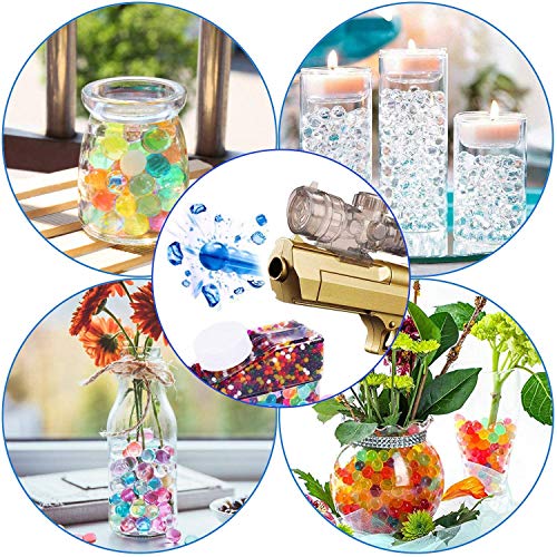 NOCHME Bolas De Gel De Agua Colores, 50000 Pcs Perlas No Tóxicas Crecen En Agua,Perla Bolitas De Cristal De Agua De Suelo De Gel para Decoración, Plantas, Flores (5 Globos Adicionales Incluidos) NOCHME Bolas De Gel De Agua Colores, 50000 Pcs Perlas No Tóxicas Crecen En Agua,Perla Bolitas De Cristal De Agua De Suelo De Gel para Decoración, Plantas, Flores (5 Globos Adicionales Incluidos)