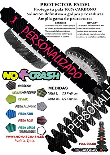 No+Crash Personalizado 100% Carbono - TU Protector Padel con Texto E Imagen No+Crash Personalizado 100% Carbono - TU Protector Padel con Texto E Imagen