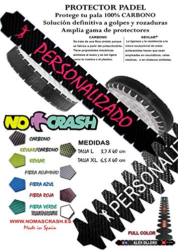 No+Crash Personalizado 100% Carbono - TU Protector Padel con Texto E Imagen