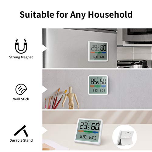 Noklead Termómetro Higrómetro digital portátil, termómetro e higrómetro interior con alta precisión, temperatura y medición de humedad del aire para control de la temperatura de la habitación Noklead Termómetro Higrómetro digital portátil, termómetro e higrómetro interior con alta precisión, temperatura y medición de humedad del aire para control de la temperatura de la habitación
