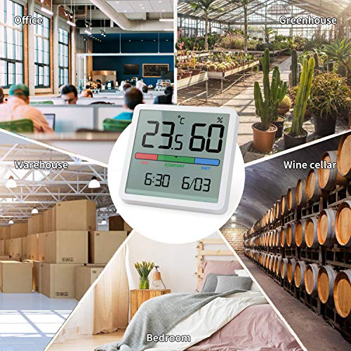 Noklead Termómetro Higrómetro digital portátil, termómetro e higrómetro interior con alta precisión, temperatura y medición de humedad del aire para control de la temperatura de la habitación Noklead Termómetro Higrómetro digital portátil, termómetro e higrómetro interior con alta precisión, temperatura y medición de humedad del aire para control de la temperatura de la habitación