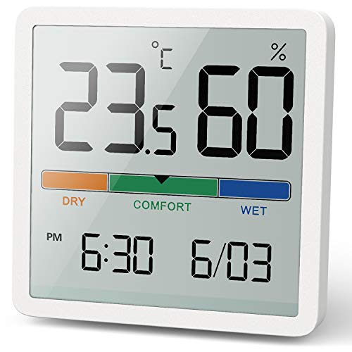 Noklead Termómetro Higrómetro digital portátil, termómetro e higrómetro interior con alta precisión, temperatura y medición de humedad del aire para control de la temperatura de la habitación Noklead Termómetro Higrómetro digital portátil, termómetro e higrómetro interior con alta precisión, temperatura y medición de humedad del aire para control de la temperatura de la habitación