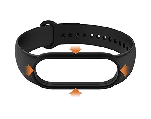 NOKOER Correas para Xiaomi Mi Band 5, [2 in 1] TPU Silicona La Correa + 3 Piezas Protector de Pantalla, [Resistente al Desgaste] [Transpirable] Pulsera para Xiaomi Mi Band 5 - Rojo