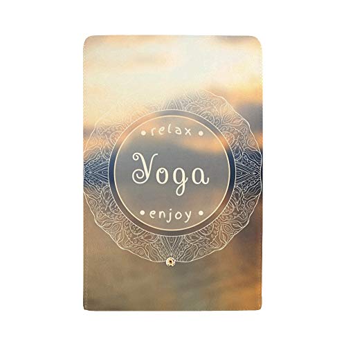 Nombre de Yoga Personalizado único Yoga Studio Mujeres Cartera Triple Monedero Largo Portatarjetas de crédito Estuche Bolso