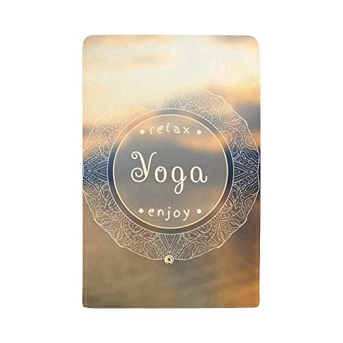 Nombre de Yoga Personalizado único Yoga Studio Mujeres Cartera Triple Monedero Largo Portatarjetas de crédito Estuche Bolso Nombre de Yoga Personalizado único Yoga Studio Mujeres Cartera Triple Monedero Largo Portatarjetas de crédito Estuche Bolso