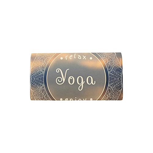 Nombre de Yoga Personalizado único Yoga Studio Mujeres Cartera Triple Monedero Largo Portatarjetas de crédito Estuche Bolso Nombre de Yoga Personalizado único Yoga Studio Mujeres Cartera Triple Monedero Largo Portatarjetas de crédito Estuche Bolso