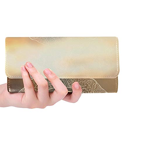 Nombre de Yoga Personalizado único Yoga Studio Mujeres Cartera Triple Monedero Largo Portatarjetas de crédito Estuche Bolso Nombre de Yoga Personalizado único Yoga Studio Mujeres Cartera Triple Monedero Largo Portatarjetas de crédito Estuche Bolso