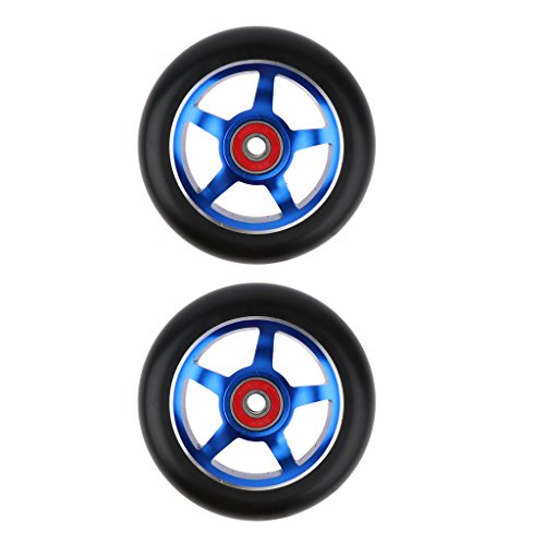 NON 2 Unids de Ruedas Duradero Parte Reempalzable de Scooter de Truco Multiusos - Azul NON 2 Unids de Ruedas Duradero Parte Reempalzable de Scooter de Truco Multiusos - Azul