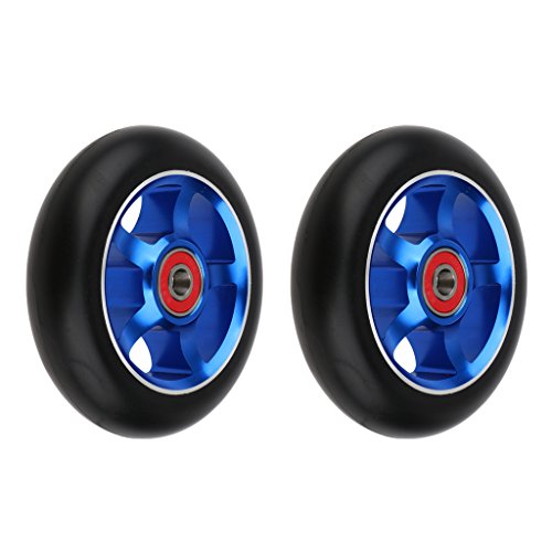 NON 2 Unids de Ruedas Duradero Parte Reempalzable de Scooter de Truco Multiusos - Azul NON 2 Unids de Ruedas Duradero Parte Reempalzable de Scooter de Truco Multiusos - Azul