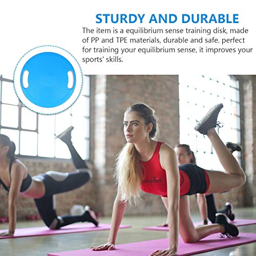 Non Branded Equilibrium Sense Training Disk Disco de Equipo de Fitness Yoga Disco de Equilibrio Disco de Equilibrio de Entrenamiento Saludable para Mujer Hombre (40 cm)