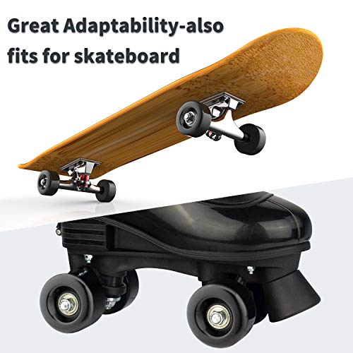 NONMON Ruedas Rodamientos para Patines Cuatro,4Pcs 57MM 82A Patines en Paralelo Repuesto Wheels con 8Pcs Cojinetes Bearings 608RS ABEC-9,para Quad Roller Skates Skateboard,Negro NONMON Ruedas Rodamientos para Patines Cuatro,4Pcs 57MM 82A Patines en Paralelo Repuesto Wheels con 8Pcs Cojinetes Bearings 608RS ABEC-9,para Quad Roller Skates Skateboard,Negro