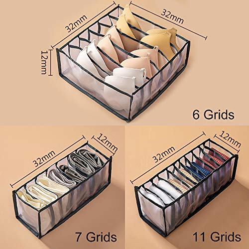 Nopnog Cajones de almacenamiento para el hogar, organizador para ropa interior, sujetadores, calcetines, poliéster