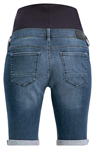 Noppies Shorts Denim OTB Philo Pantalones Cortos premamá, Azul índigo, 30 para Mujer