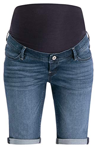 Noppies Shorts Denim OTB Philo Pantalones Cortos premamá, Azul índigo, 30 para Mujer