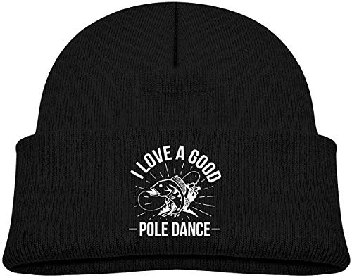 not applicable I Love A Good Pole Dance Niños Gorro de Punto de Invierno niño/niña Gorro de Punto elástico para niños pequeños Gorro Negro