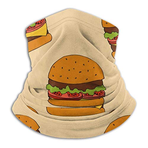 Not Applicable Neck Scarf,Tasty Burger Neck Gaiter Unmatched For Gift Half Face Scarf,25x30cm