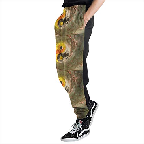 not applicable Pantalones Deportivos para Hombres Pantalones de chándal Suaves y cómodos Pantalones Jogger para Hombres - Galaxy Reiki Yin Yang Printed