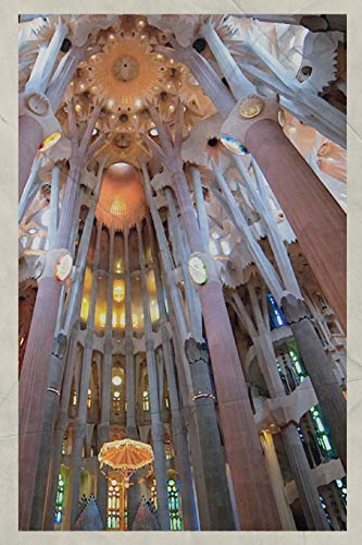 Notebook: Sagrada Familia Inside Chic Composition Book Daily Journal Notepad Diary Vintage Retro Poster style for fans of Antonio Gaudi Notebook: Sagrada Familia Inside Chic Composition Book Daily Journal Notepad Diary Vintage Retro Poster style for fans of Antonio Gaudi