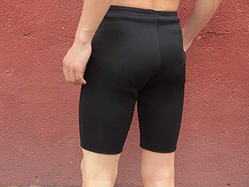 NOVECASA Chaleco Sauna Hombre Neopreno Camiseta sin Mangas/Sudoración Pantalones Cortos Body Shaper Transpirar Gimnasia Abdome Adelgaz (XL, Cortos Negro)