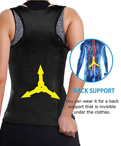 NOVECASA Chaleco Suana Mujer Neopreno Sweat Vest para Sudoración Quema Grasa Faja Abdome Adelgazante (L, Chaleco de Sudoración)