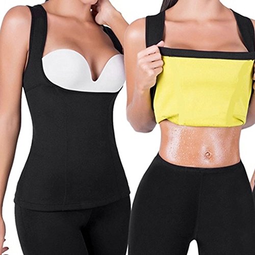 NOVECASA Chaleco Suana Mujer Neopreno Sweat Vest para Sudoración Quema Grasa Faja Abdome Adelgazante (L, Chaleco de Sudoración)