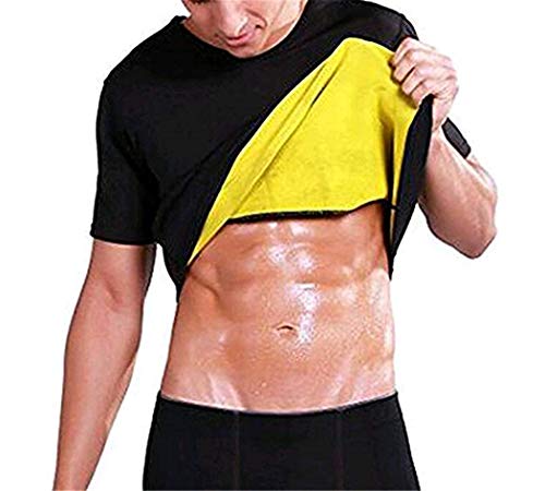 NOVECASA Sauna Camiseta Sudoración Hombre Neopreno Body Shaper Transpirar para Quema Grasa Faja Abdome Adelgaza Gimnasio Fitness (L, Camisetas)