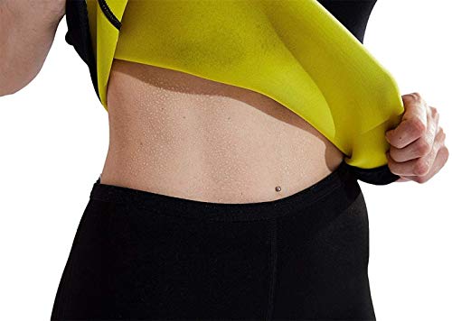 NOVECASA Suana Chaleco Camisa de Manga Larga Mujer/Pantalones Cortos de Sudoracion de Neopreno Shapewear para Sudoración, Quema Grasa, Adelgazante (L, Camisetas) NOVECASA Suana Chaleco Camisa de Manga Larga Mujer/Pantalones Cortos de Sudoracion de Neopreno Shapewear para Sudoración, Quema Grasa, Adelgazante (L, Camisetas)