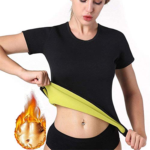 NOVECASA Suana Chaleco Camisa de Manga Larga Mujer/Pantalones Cortos de Sudoracion de Neopreno Shapewear para Sudoración, Quema Grasa, Adelgazante (L, Camisetas) NOVECASA Suana Chaleco Camisa de Manga Larga Mujer/Pantalones Cortos de Sudoracion de Neopreno Shapewear para Sudoración, Quema Grasa, Adelgazante (L, Camisetas)
