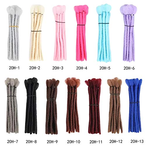 Noverlife 10PCS 20cm Negro Backcomb Twisted Dreadlock Extensiones, solo extremo sintético Dreadlocks Accesorios, Jamaica Punk Hip-Hop Reggae pelo trenzar pelucas Faux Locs Dreads