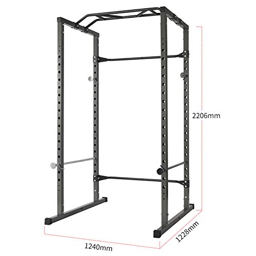 novi Power Rack, Jaula de Rack de Potencia de Lujo multifunción Ajustable en Interiores Dispositivo de Entrenamiento Completo Marco de Entrenamiento de Press de banca en Cuclillas