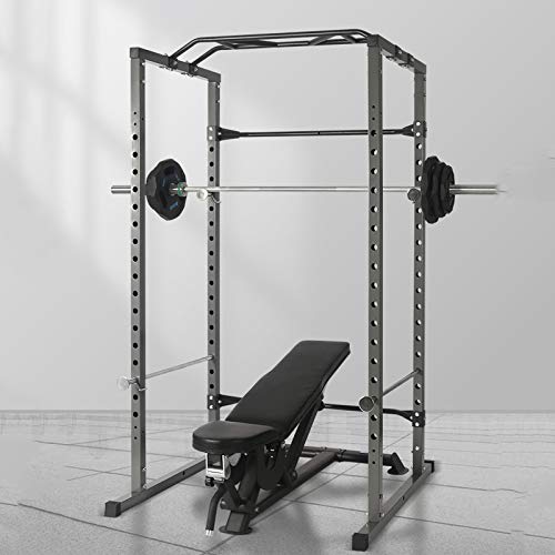 novi Power Rack, Jaula de Rack de Potencia de Lujo multifunción Ajustable en Interiores Dispositivo de Entrenamiento Completo Marco de Entrenamiento de Press de banca en Cuclillas