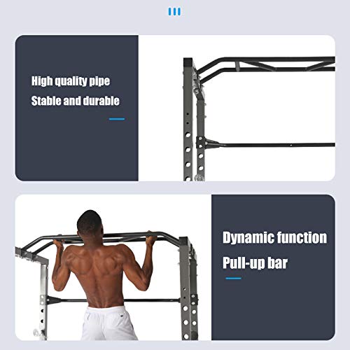 novi Power Rack, Jaula de Rack de Potencia de Lujo multifunción Ajustable en Interiores Dispositivo de Entrenamiento Completo Marco de Entrenamiento de Press de banca en Cuclillas