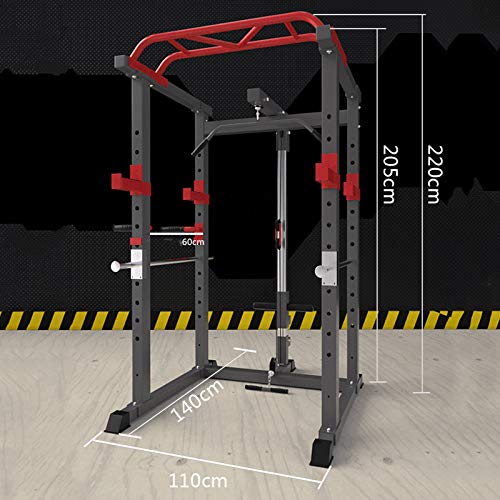 novi Rack de Potencia, profesión multifunción Home Smith Machine bastidores de Potencia Ajustables Levantamiento de Pesas (con Manga)