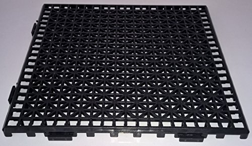 NOVINGRECONS Baldosa PP 30x30cm Negra (Paquete 24 ud.). Suelo Plastico. Suelo Apto para Exteriores o Interiores.