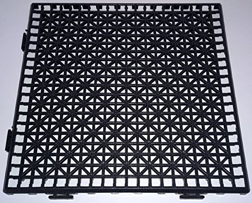 NOVINGRECONS Baldosa PP 30x30cm Negra (Paquete 24 ud.). Suelo Plastico. Suelo Apto para Exteriores o Interiores.