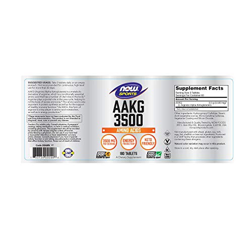 Now Foods AAKG 3500 Standard - 180 Cápsulas