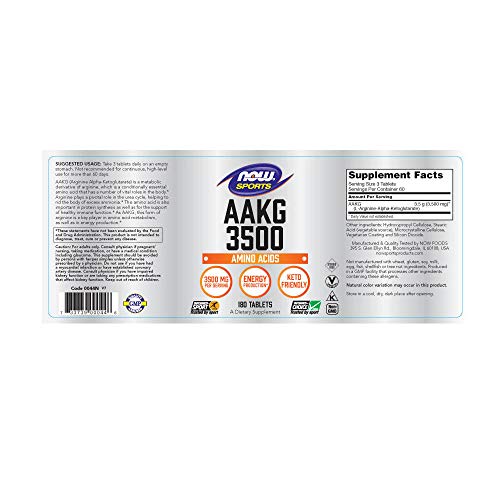 Now Foods AAKG 3500 Standard - 180 Cápsulas Now Foods AAKG 3500 Standard - 180 Cápsulas