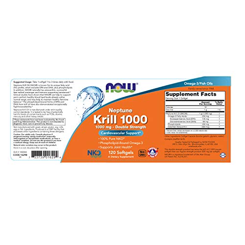 NOW Foods - Neptune Krill 1000 1000 mg. - 120Cápsulas blandas