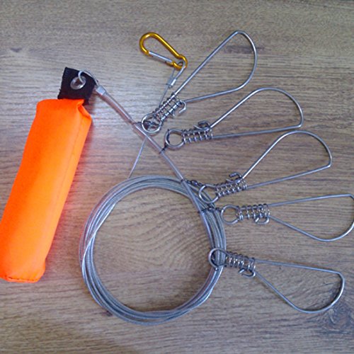 NoyoKere 5 broches de acero inoxidable Cuerdas Flotador Stringer Fishing Lock Cuerda de pesca Accesorios NoyoKere 5 broches de acero inoxidable Cuerdas Flotador Stringer Fishing Lock Cuerda de pesca Accesorios