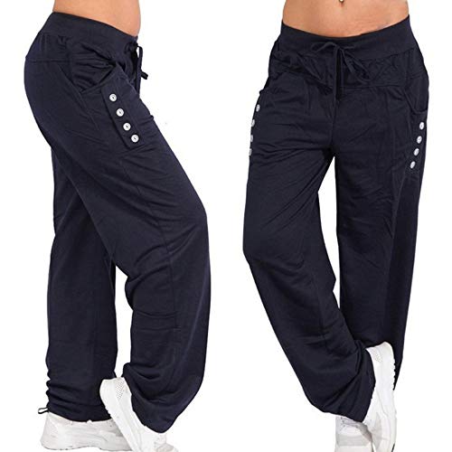 N\P Casual Gimnasio Jogger Pantalones Deporte Running Pantalones Mujeres Chándal Mujer Cintura Elástica Señoras Pantalones Chándal Baggy Pantalones